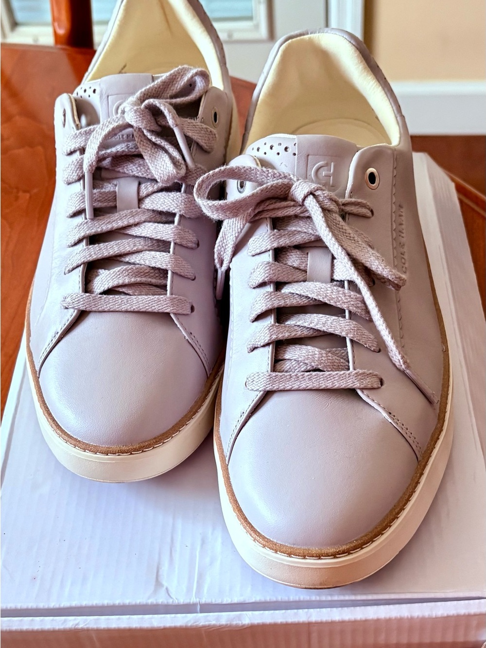 Cole Haan Women's Leather Lace-Up Sneakers in Light lavender